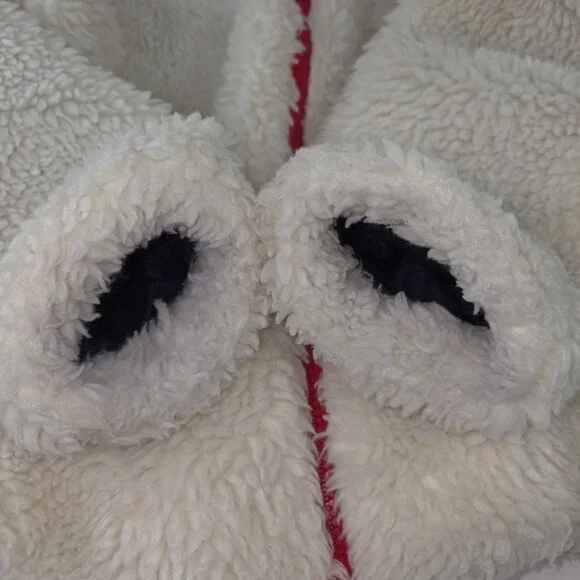 TOMMY HILFIGER White Warm Fuzzy Full Zip Sherpa Jacket WOMEN'S SIZE MEDIUM - Picture 5 of 16